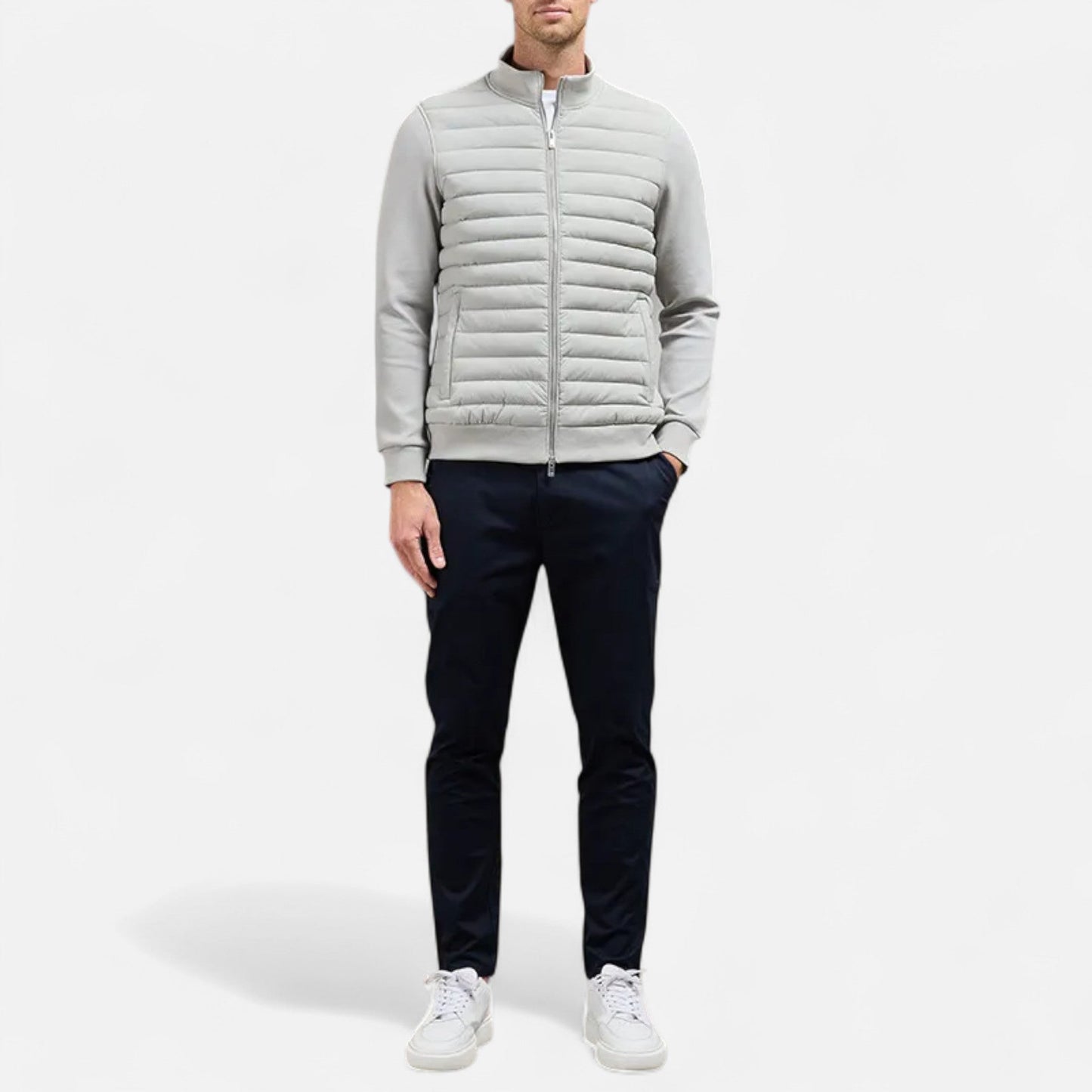 Chaqueta Hombre Invierno Ligera Cuello Alto