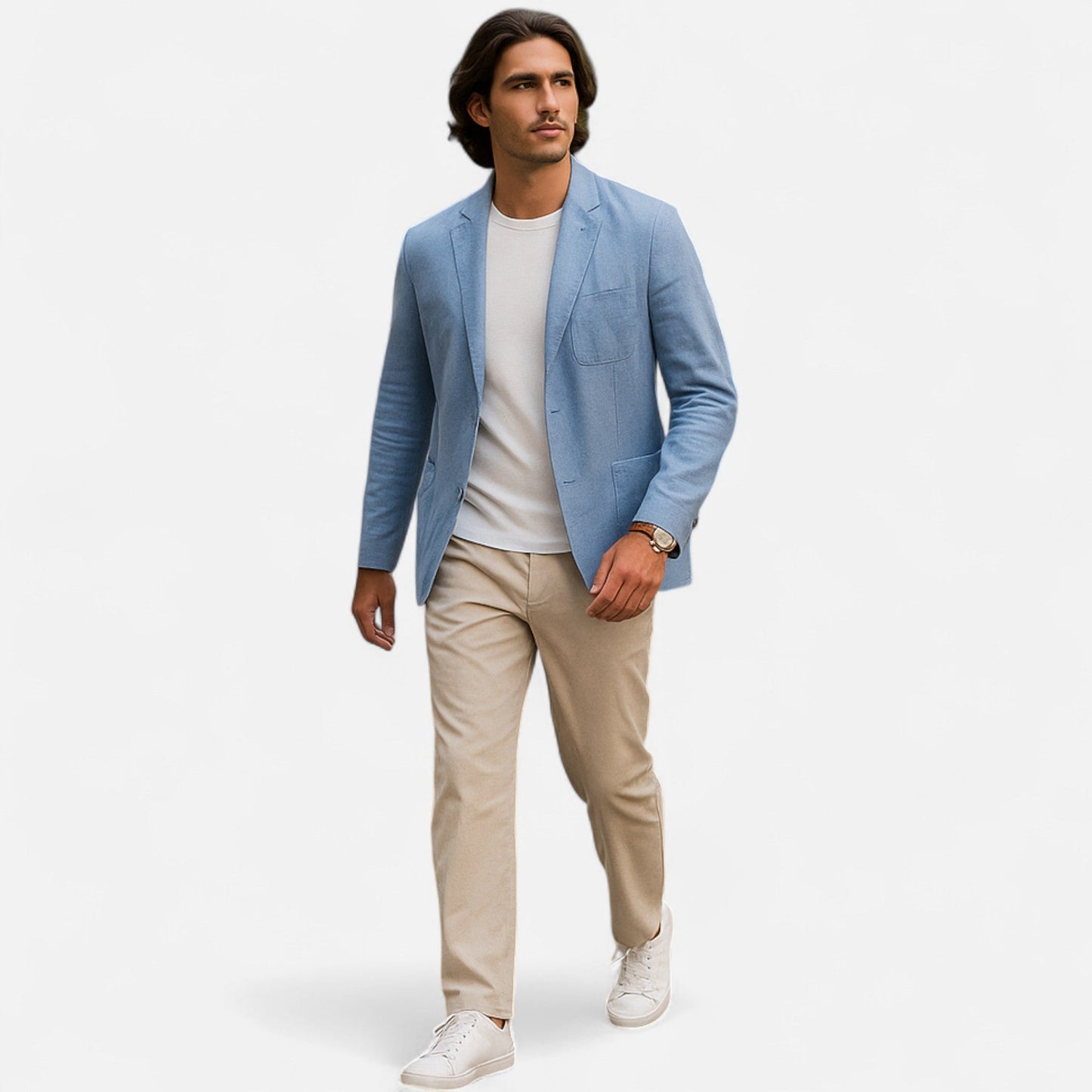 Blazer Casual Hombre Elegancia Atemporal en Lino