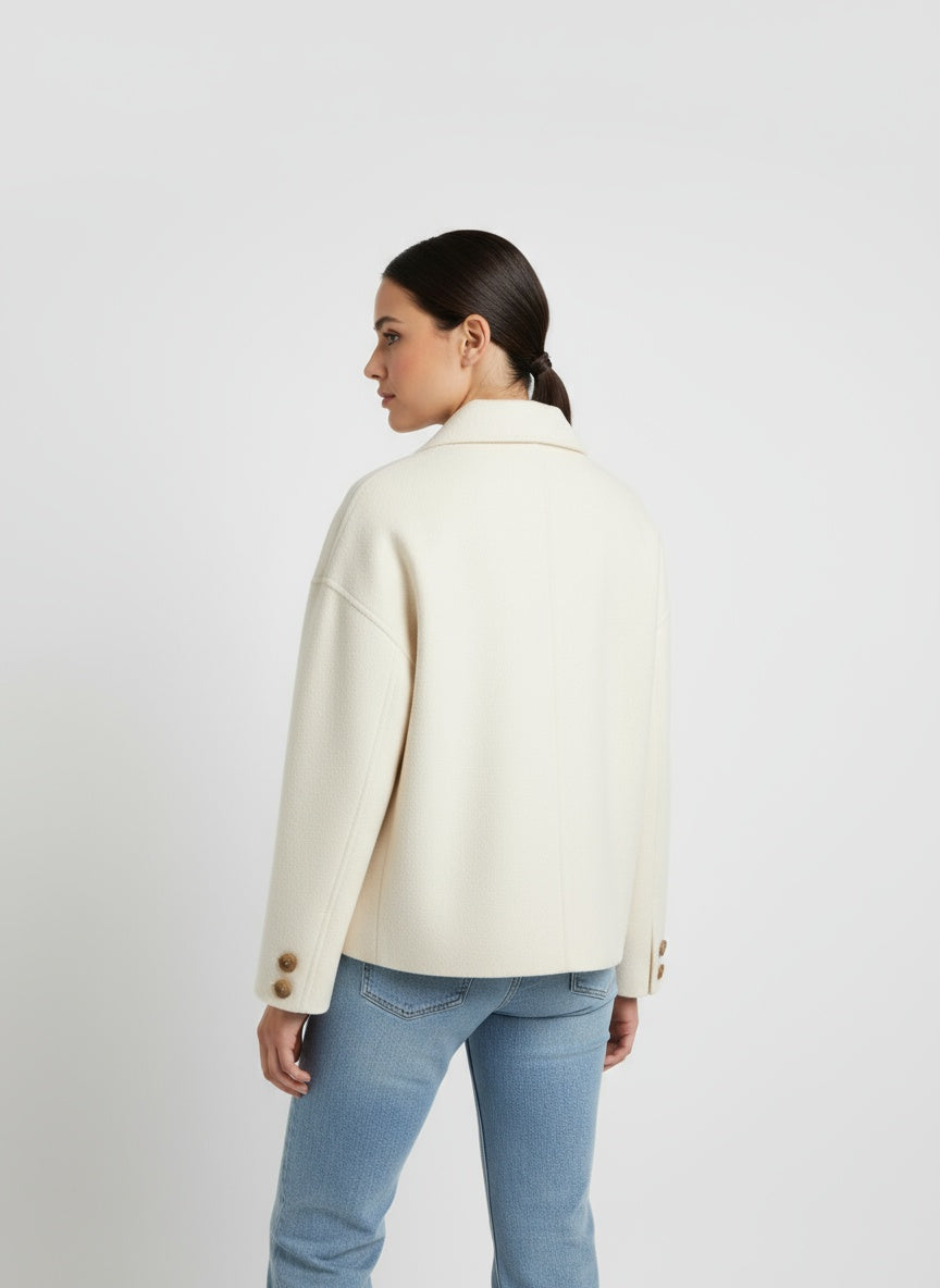 MAURÉLIA | CHAQUETA DE MUJER – SOFISTICACIÓN SUAVE Y ESTILO CONTEMPORÁNEO