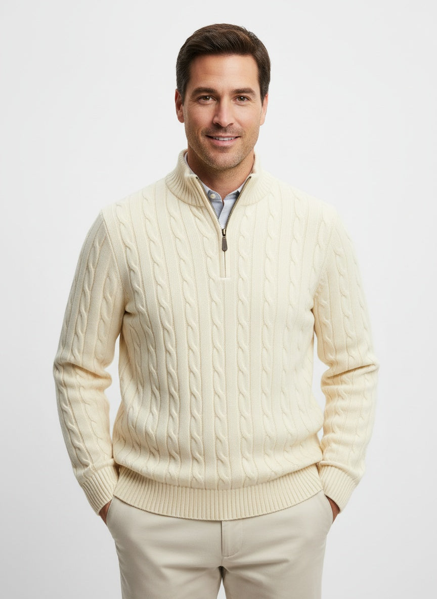 LORENZO | JERSEY TRENZADO CON CREMALLERA | ESTILO DEPORTIVO MODERNO