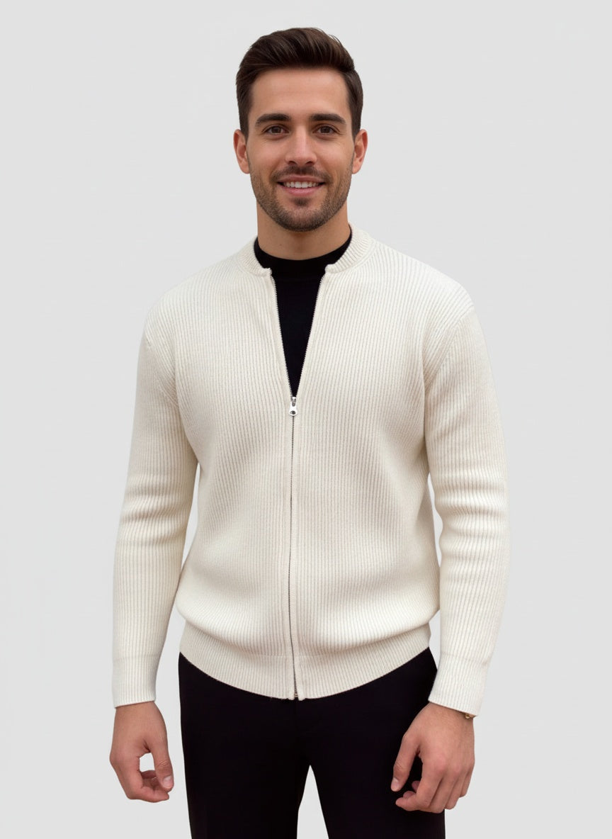 TOBÍAS | CÁRDIGAN CON CREMALLERA | LOOK ATEMPORAL Y VERSÁTIL