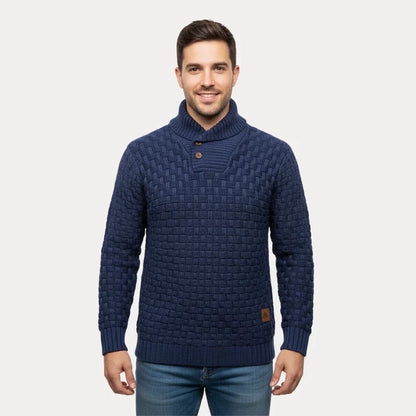 IKERAN | SUÉTER TEXTURIZADO | CUELLO ABOTONADO Y ESTILO