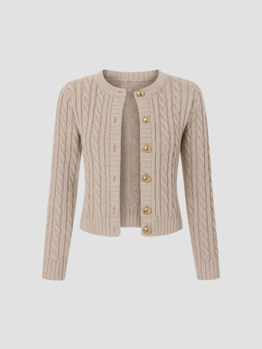 SOFÍA | CÁRDIGAN DE MUJER | PUNTO TRENZADO Y ELEGANCIA CLÁSICA