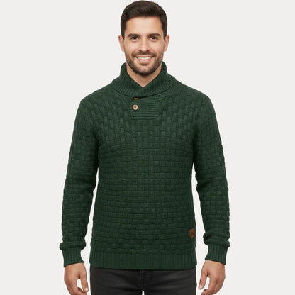 IKERAN | SUÉTER TEXTURIZADO | CUELLO ABOTONADO Y ESTILO