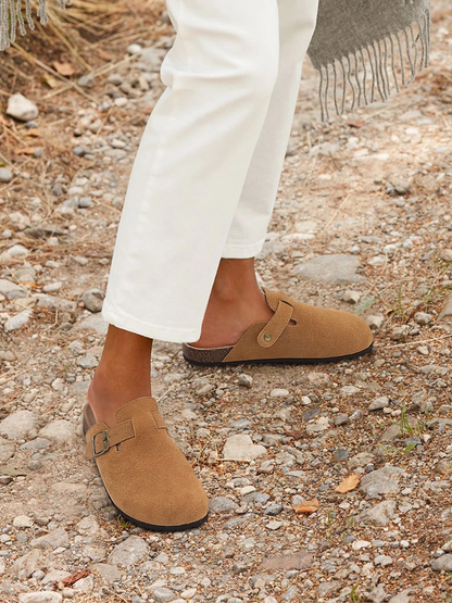 LEÓN | ZUECO DE ANTE | CONFORT Y TOQUE MEDITERRÁNEO