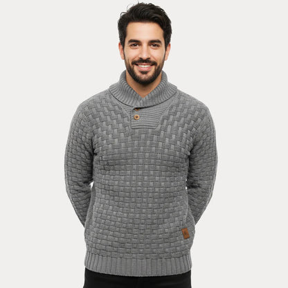 IKERAN | SUÉTER TEXTURIZADO | CUELLO ABOTONADO Y ESTILO