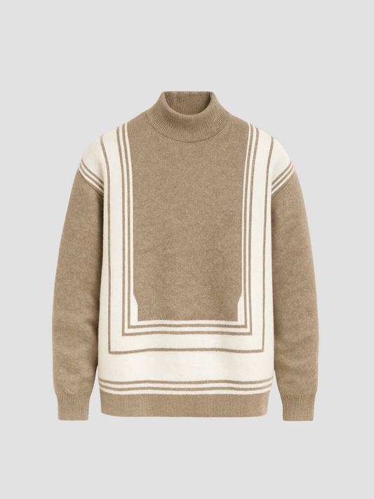 MARZANO | JERSEY CUELLO ALTO | PATRÓN GEOMÉTRICO