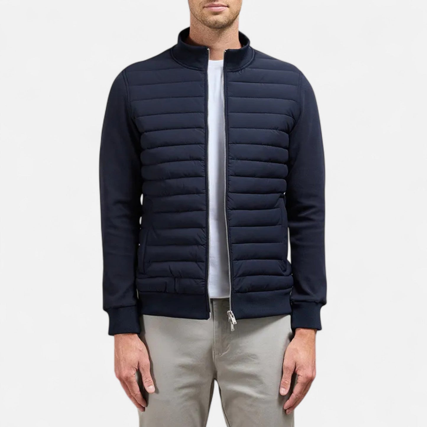 Chaqueta Hombre Invierno Ligera Cuello Alto