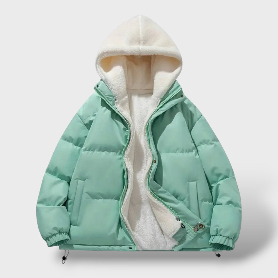 Chaqueta de invierno cálida para mujeres con cremallera