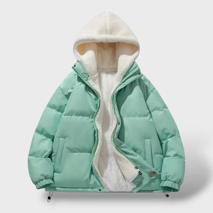 Chaqueta de invierno cálida para mujeres con cremallera