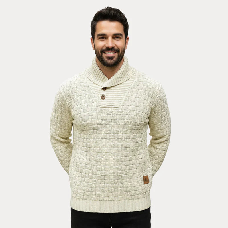 IKERAN | SUÉTER TEXTURIZADO | CUELLO ABOTONADO Y ESTILO