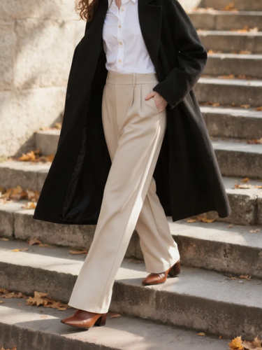 NATALIA | PANTALÓN DE MUJER | PIERNA ANCHA Y ELEGANCIA SASTRERA