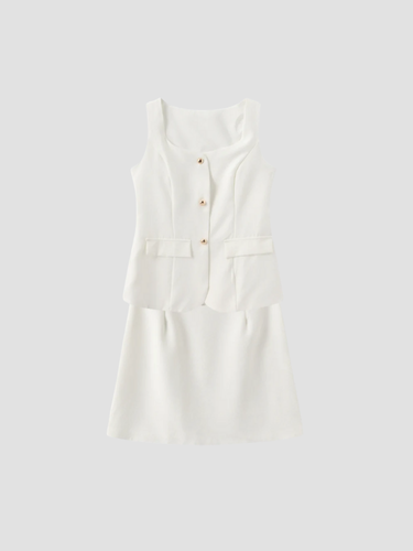 BEATRIZ | CONJUNTO DE MUJER | CHALECO Y FALDA CON ELEGANCIA MODERNA