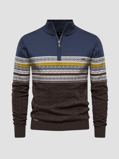 ALEJANDRO | JERSEY MEDIA CREMALLERA | PATRÓN JACQUARD MODERNO