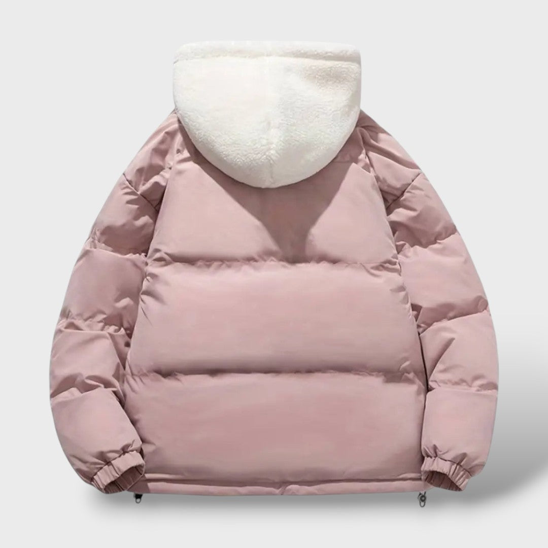 Chaqueta de invierno cálida para mujeres con cremallera