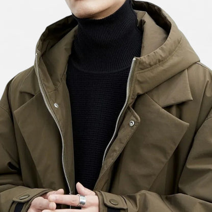 Chaqueta Hombre Invierno Larga Impermeable