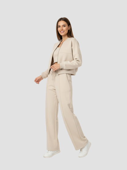 ZAHARA | CONJUNTO CASUAL CON CHAQUETA Y PANTALÓN – MINIMALISMO MODERNO Y ELEGANCIA SIN ESFUERZO