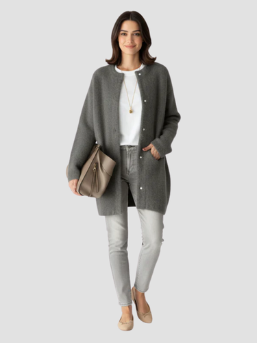 AMARANTA | CÁRDIGAN LARGO DE PUNTO – ELEGANCIA RELAJADA Y VERSÁTIL