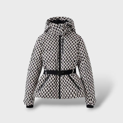 Chaqueta Acolchada con Cinturón Impermeable