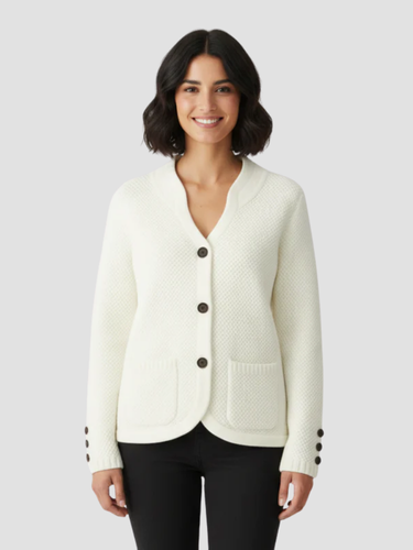 ISOLDA | CÁRDIGAN DE PUNTO PARA MUJER – ESTILO REFINADO Y FUNCIONALIDAD MODERNA