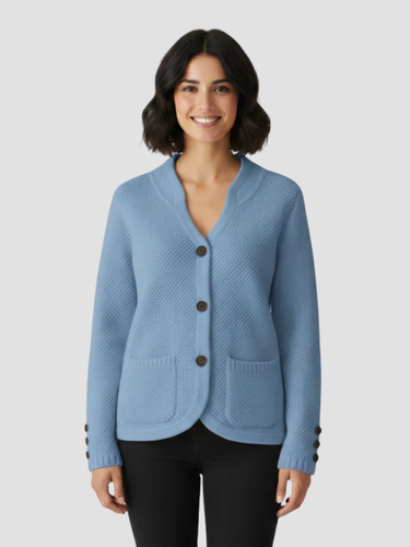 ISOLDA | CÁRDIGAN DE PUNTO PARA MUJER – ESTILO REFINADO Y FUNCIONALIDAD MODERNA