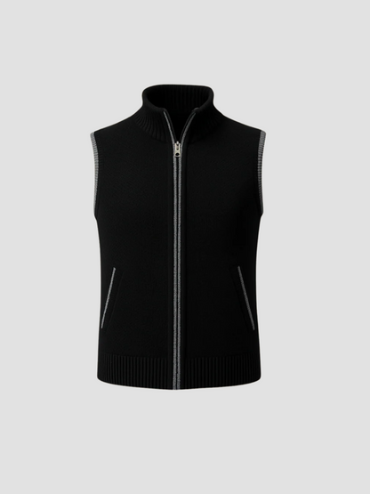 ULLOA | CHALECO DE PUNTO CON CREMALLERA | FUNCIONALIDAD MODERNA