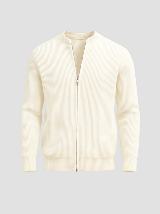 TOBÍAS | CÁRDIGAN CON CREMALLERA | LOOK ATEMPORAL Y VERSÁTIL