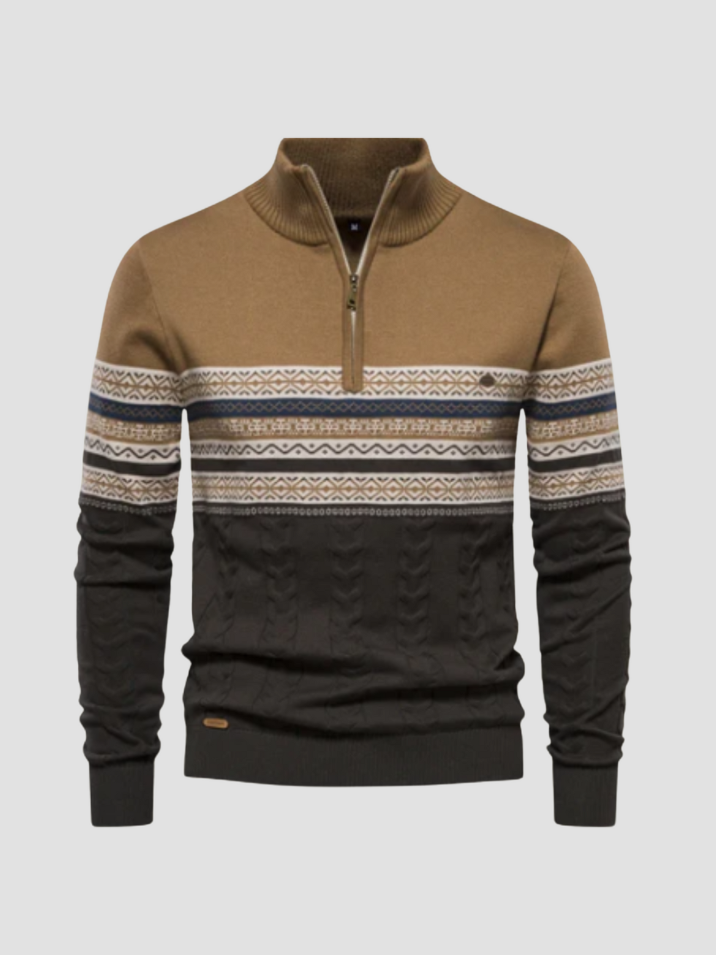 ALEJANDRO | JERSEY MEDIA CREMALLERA | PATRÓN JACQUARD MODERNO