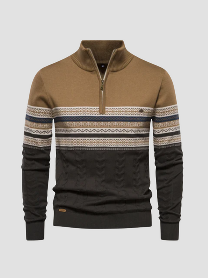 ALEJANDRO | JERSEY MEDIA CREMALLERA | PATRÓN JACQUARD MODERNO