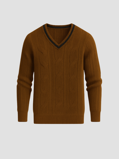 BAUTISTA | SUÉTER DE PUNTO EN V | CLÁSICO DEPORTIVO MODERNO