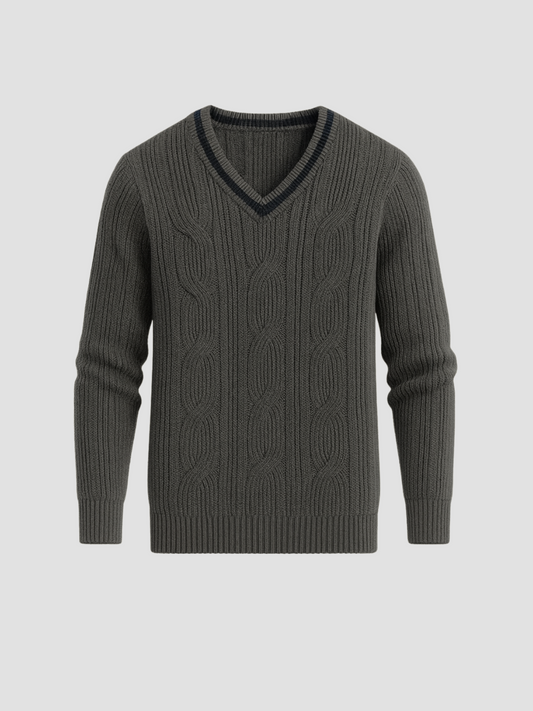 BAUTISTA | SUÉTER DE PUNTO EN V | CLÁSICO DEPORTIVO MODERNO