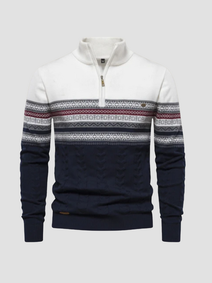 ALEJANDRO | JERSEY MEDIA CREMALLERA | PATRÓN JACQUARD MODERNO