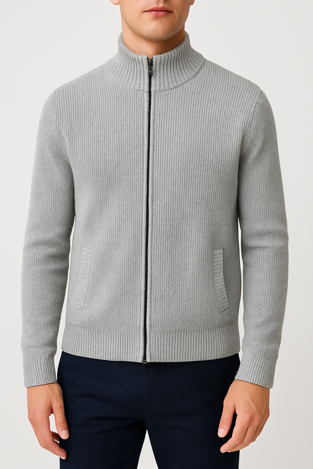 MAURICIO | CÁRDIGAN DE HOMBRE | CREMALLERA EN CACHEMIRA
