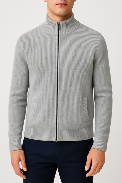 MAURICIO | CÁRDIGAN DE HOMBRE | CREMALLERA EN CACHEMIRA