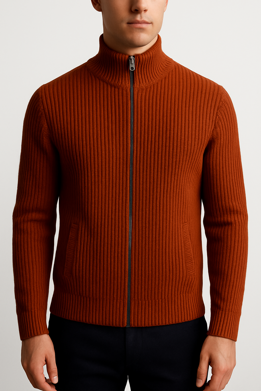 MAURICIO | CÁRDIGAN DE HOMBRE | CREMALLERA EN CACHEMIRA