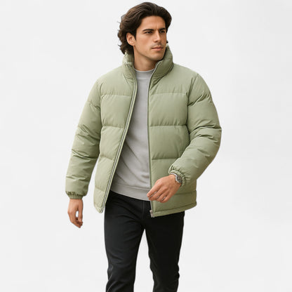 Chaqueta Acolchada Hombre Plus Size Invierno Impermeable y Cálida