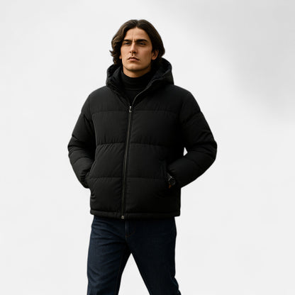 Chaqueta Acolchada Hombre Invierno con Capucha Desmontable