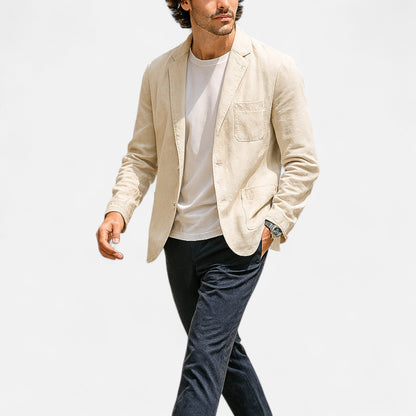 Blazer Casual Hombre Elegancia Atemporal en Lino