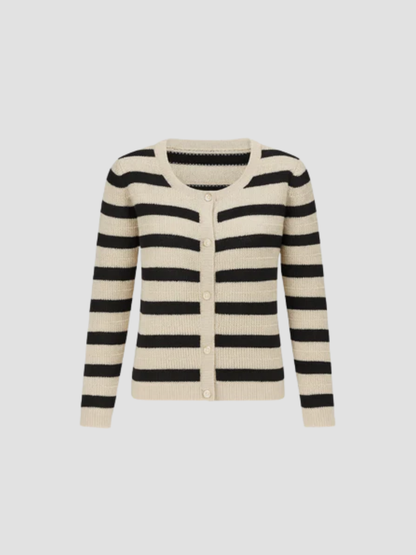 ESTELA | CÁRDIGAN DE MUJER | PUNTO A RAYAS Y ESTILO CASUAL
