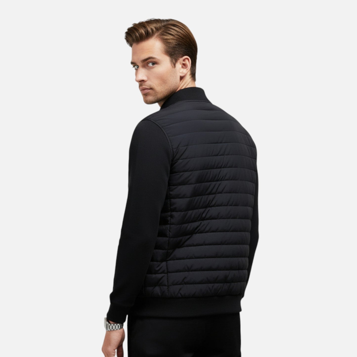 Chaqueta Hombre Invierno Ligera Cuello Alto