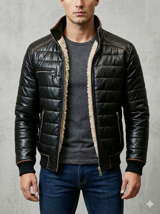 ENZO | Chaqueta Artesanal de Cuero + Guantes de Lana GRATIS🎁