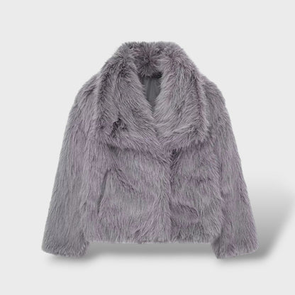 Chaqueta de Pelo Sintético de Lujo para Mujer