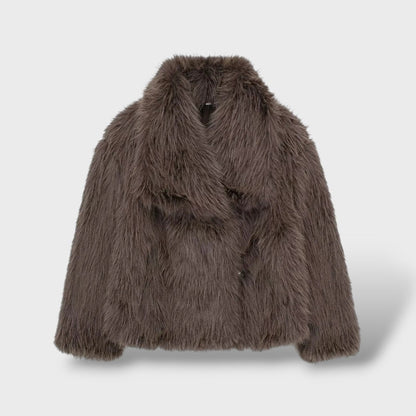 Chaqueta de Pelo Sintético de Lujo para Mujer