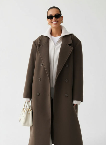 ÉLISÈNE | ABRIGO LARGO DE MUJER – ELEGANCIA PURA Y SILUETA ATEMPORAL