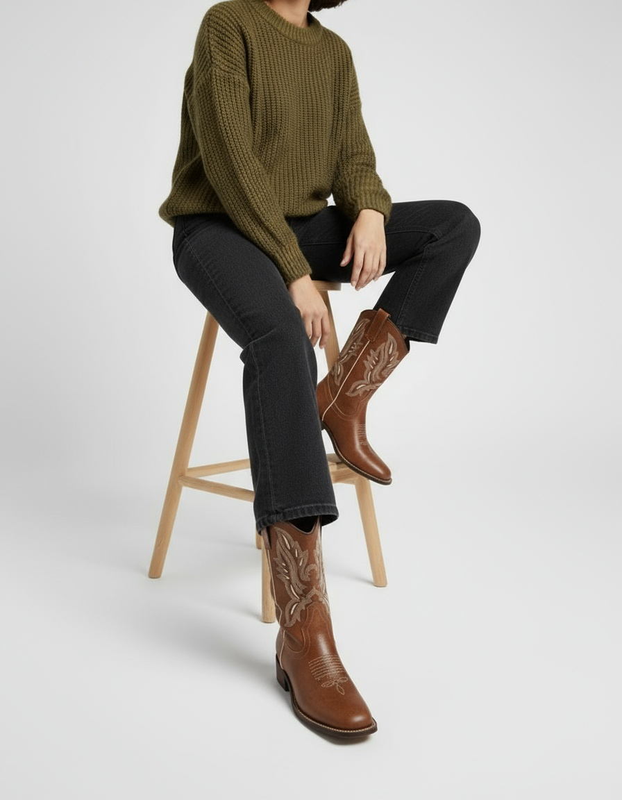 ZARELA | BOTAS WESTERN DE MUJER – ESTILO ICÓNICO Y DETALLE ARTESANAL