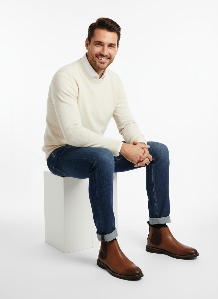 ELIANO | BOTINES DE PIEL PARA HOMBRE – ELEGANCIA ATEMPORAL Y CONFORT MODERNO