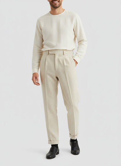 ÁLVARO | PANTALÓN CON DOBLADILLO | ESTILO NATURAL Y ELEGANTE