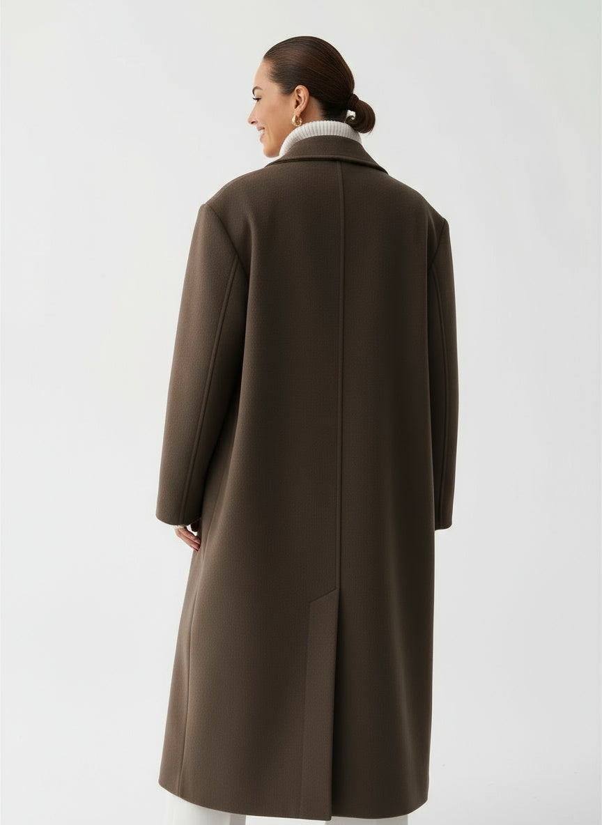 ÉLISÈNE | ABRIGO LARGO DE MUJER – ELEGANCIA PURA Y SILUETA ATEMPORAL