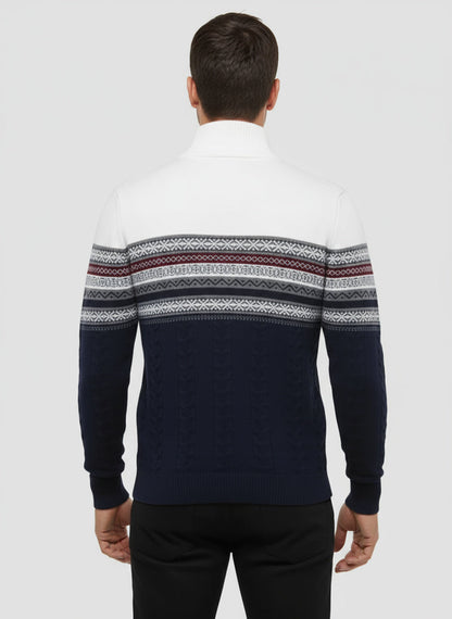 ALEJANDRO | JERSEY MEDIA CREMALLERA | PATRÓN JACQUARD MODERNO