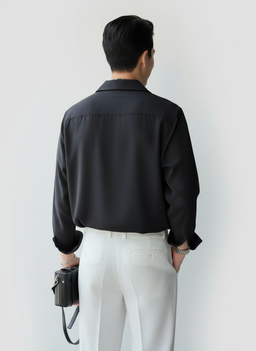 OLIVER | CAMISA CUELLO ABIERTO | LOOK MODERNO Y FRESCO